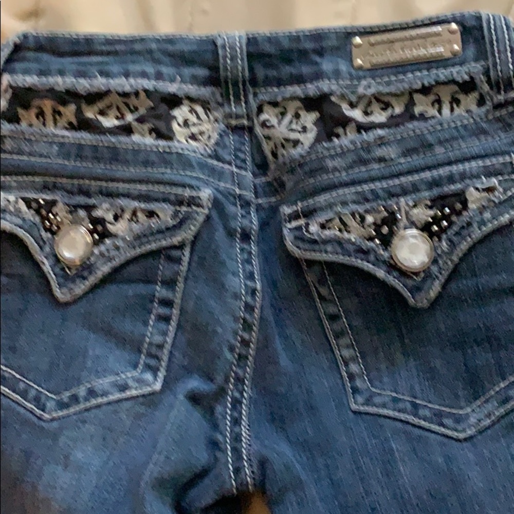 Blue jeans with Rhinestones